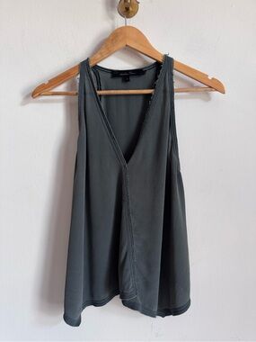 Urban Zen Silk Asymmetrical V Neck Top XS